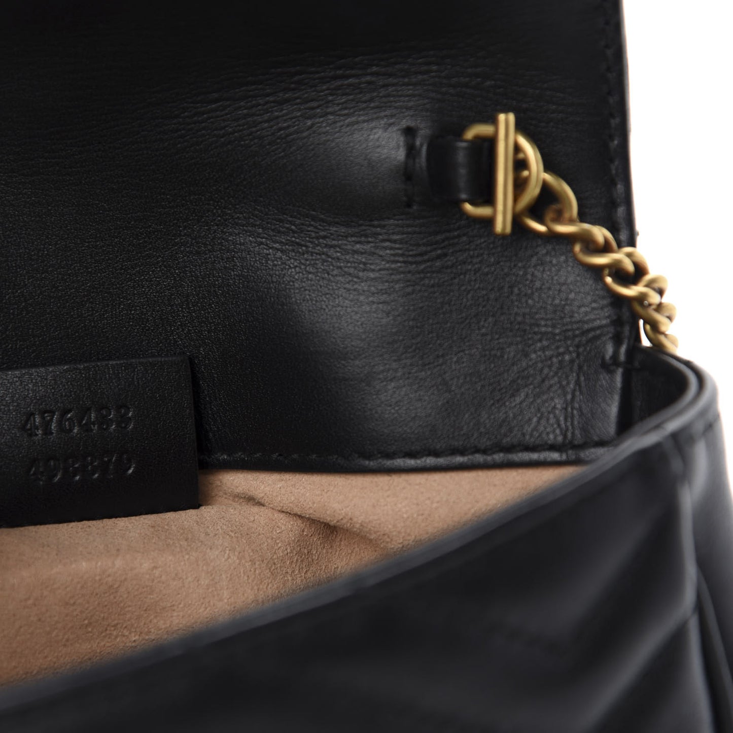 Calfskin Matelasse Super Mini GG Marmont Shoulder Bag Black