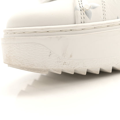 Louis Vuitton Calfskin Monogram Debossed Time Out Sneakers 38 White Silver 11 of 12