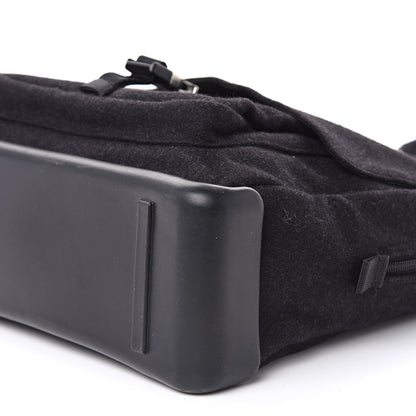 Prada Wool Messenger Satchel Black 10 of 15