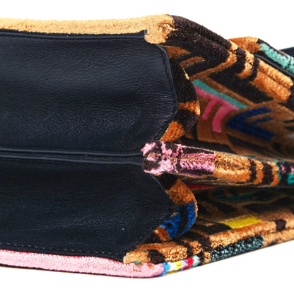 Fendi Velvet Vitello Dolce Fun Fair Kan I Shoulder Bag Tobacco Multicolor Black 13 of 16