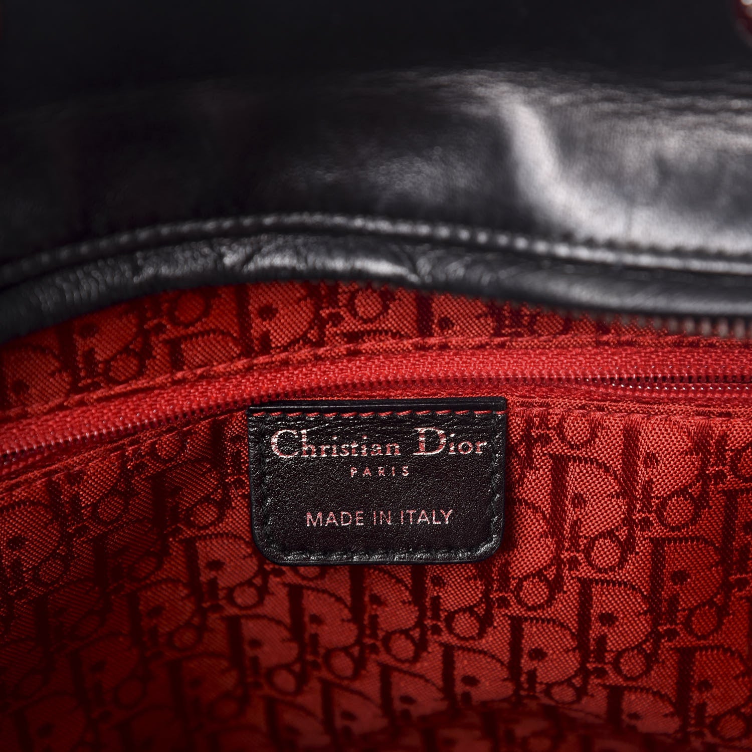 Christian Dior Lambskin Cannage Large Lady Dior Black 7 of 8