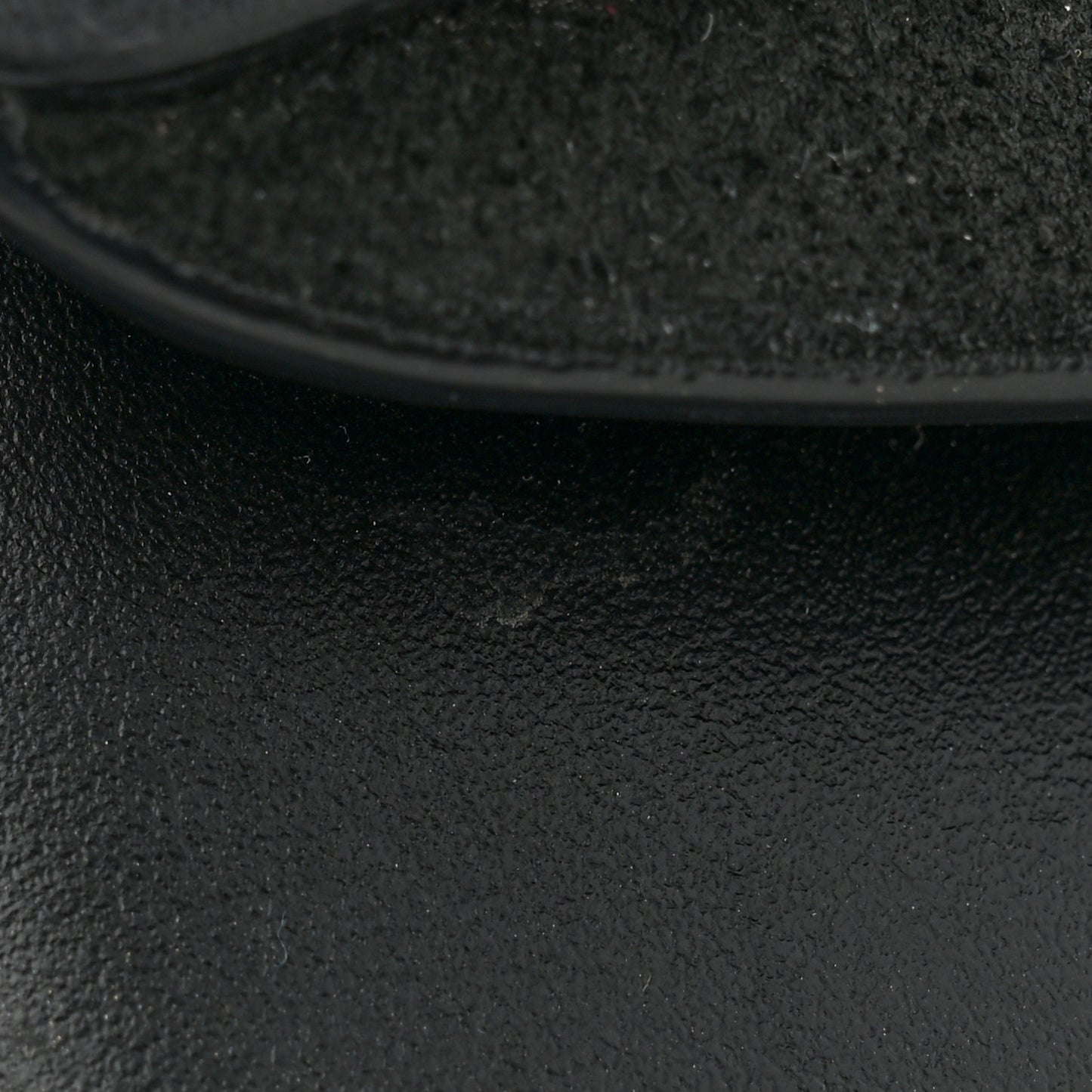 Shiny Calfskin Suede Mini C Double Carry Black