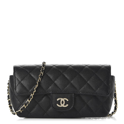 Chanel Caviar Quilted Glasses Case With Chain Black 1 of 12