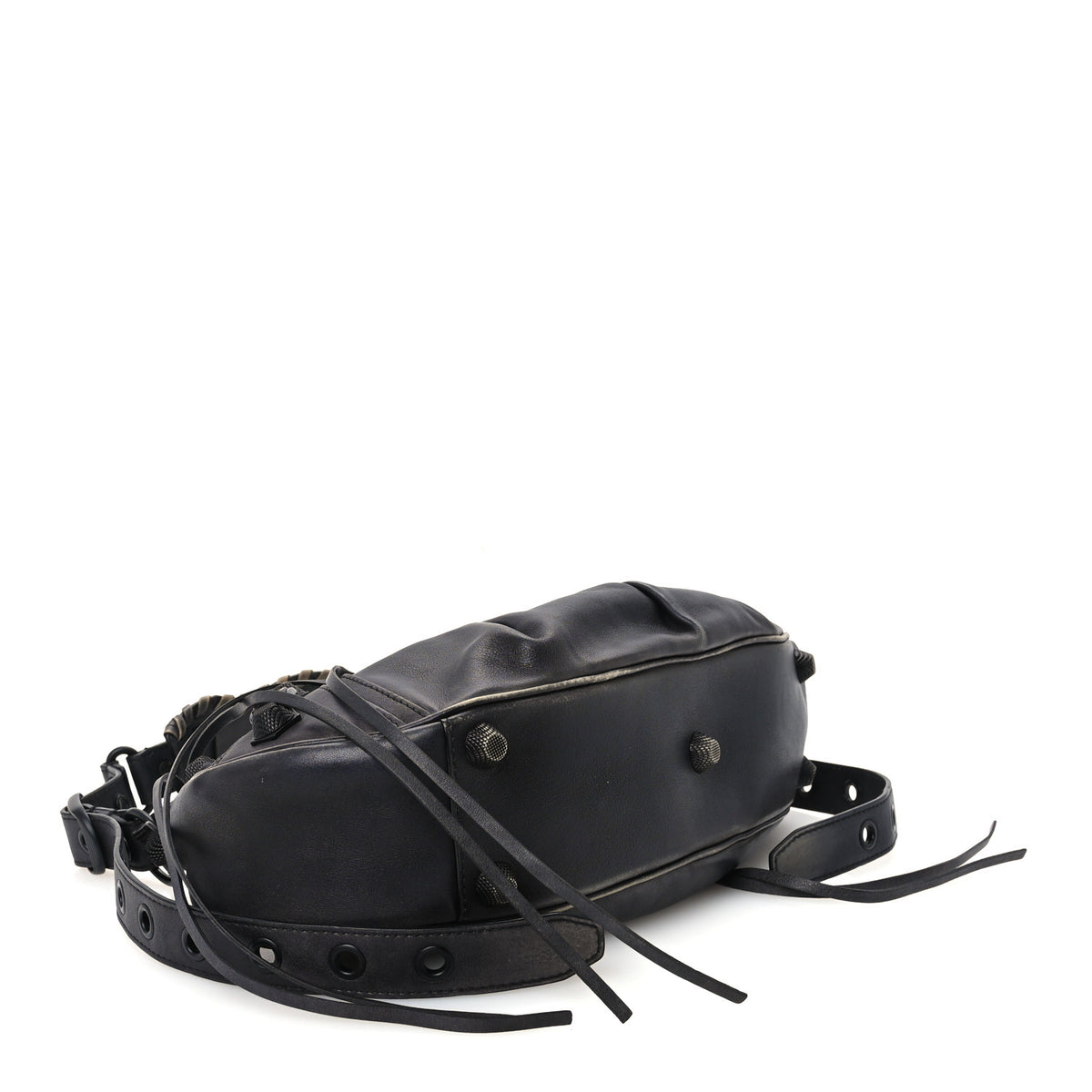 Used Calfskin Small Le Cagole Shoulder Bag Black