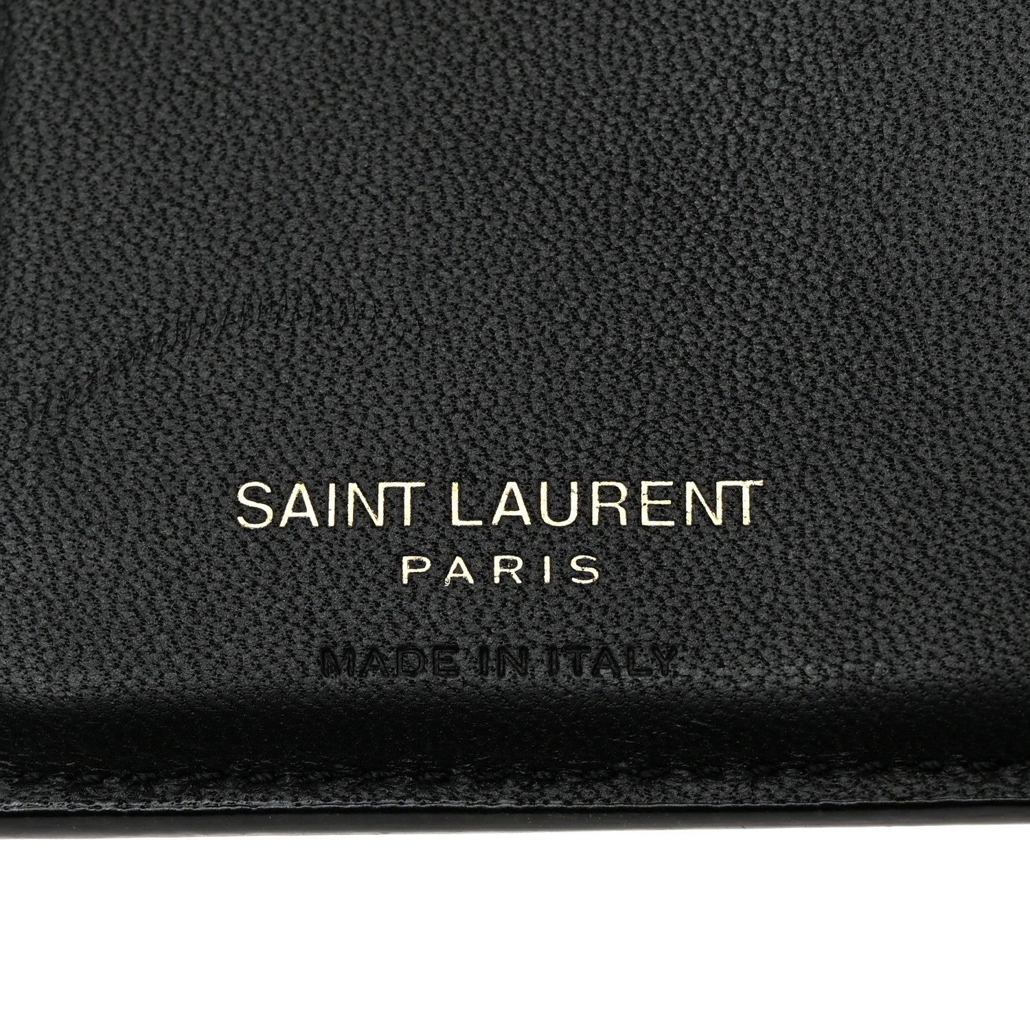 Saint Laurent Crocodile Embossed Tiny Cassandre Passport Holder Black 6 of 8