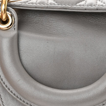 Christian Dior Metallic Lambskin Cannage Mini Lady Dior Grey 11 of 17