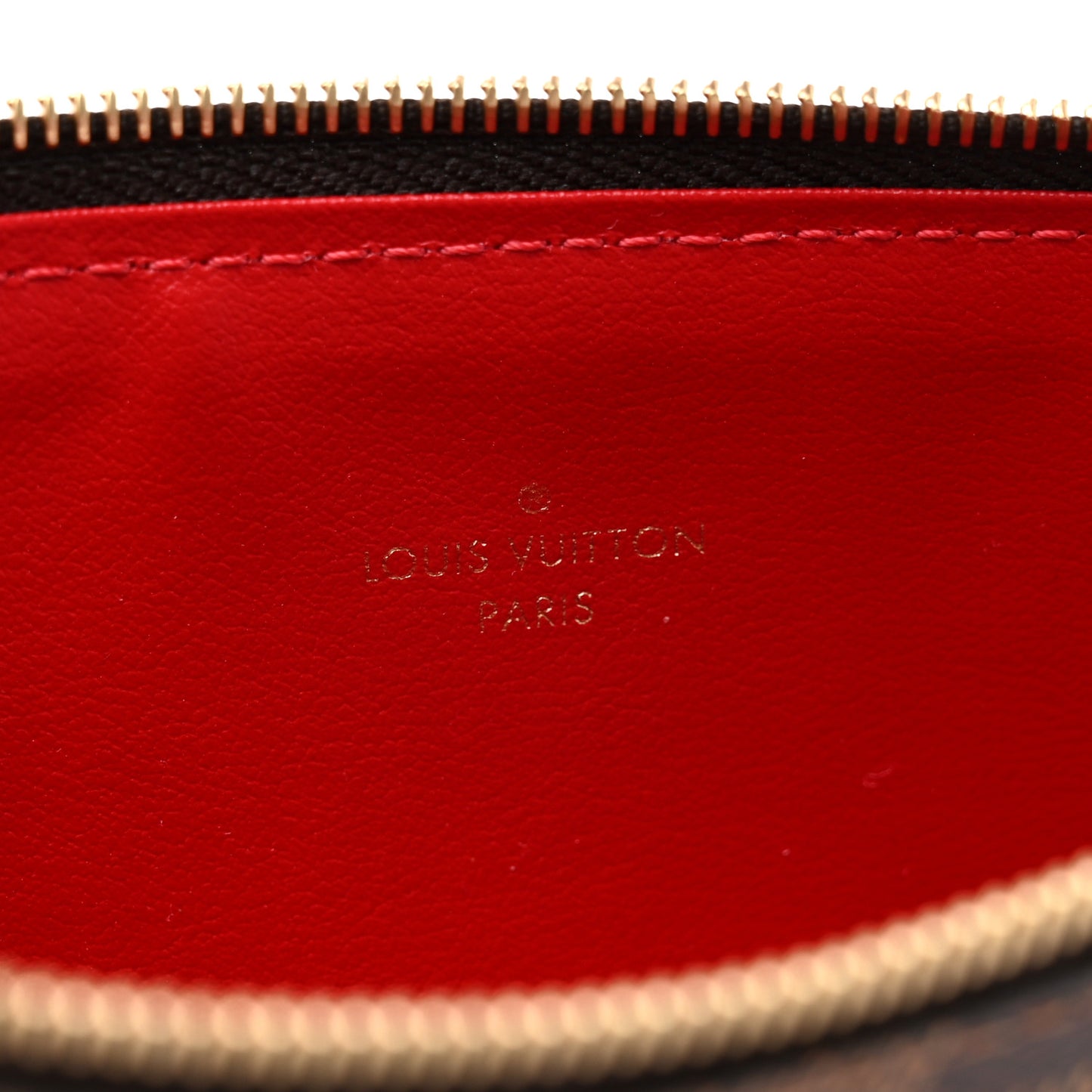 Damier Ebene Felicie Chain Wallet Zippered Insert