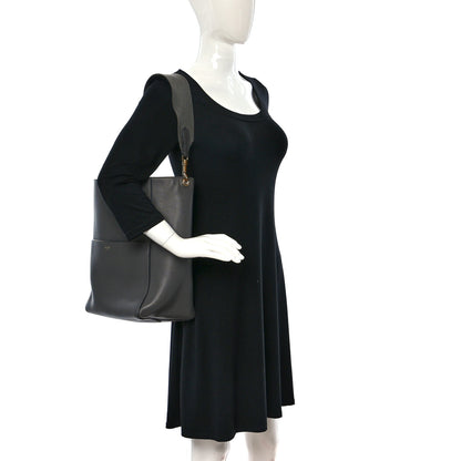 Celine Soft Grained Calfskin Sangle Bucket Bag Grey 2 of 10