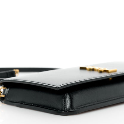 Saint Laurent Grained Calfskin Monogram Phone Holder Crossbody Black 9 of 12