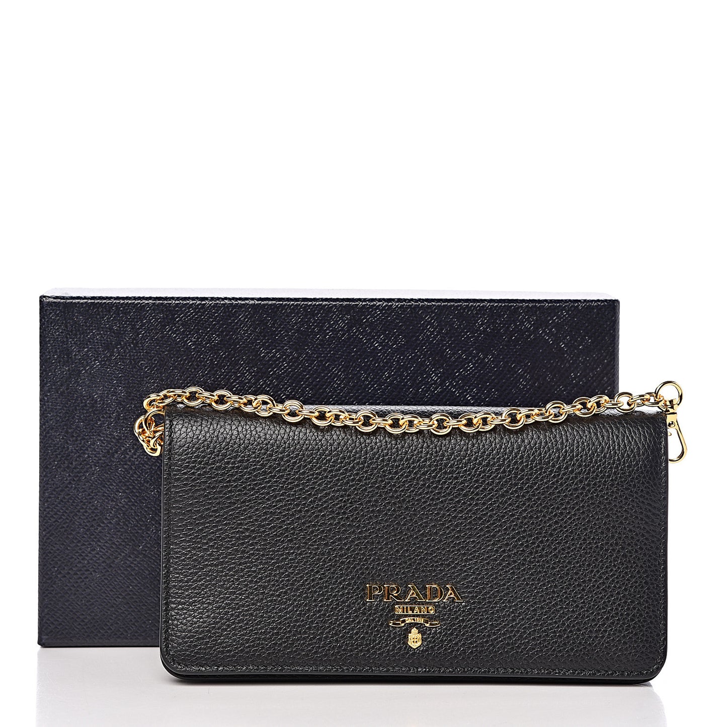 Vitello Daino Mini Crossbody Bag Black