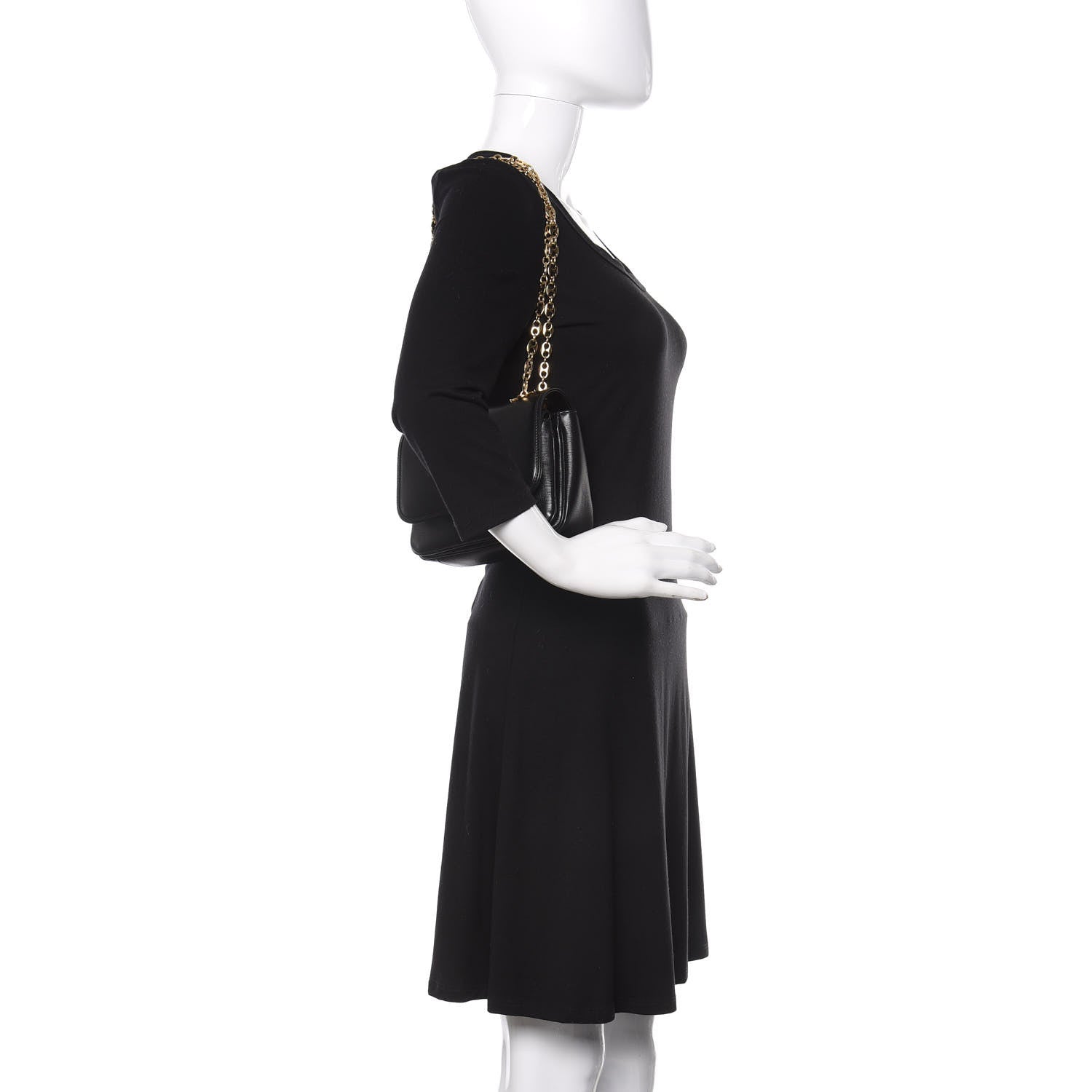 Gucci Azalea Calfskin Mini Marina Chain Shoulder Bag Black 3 of 12