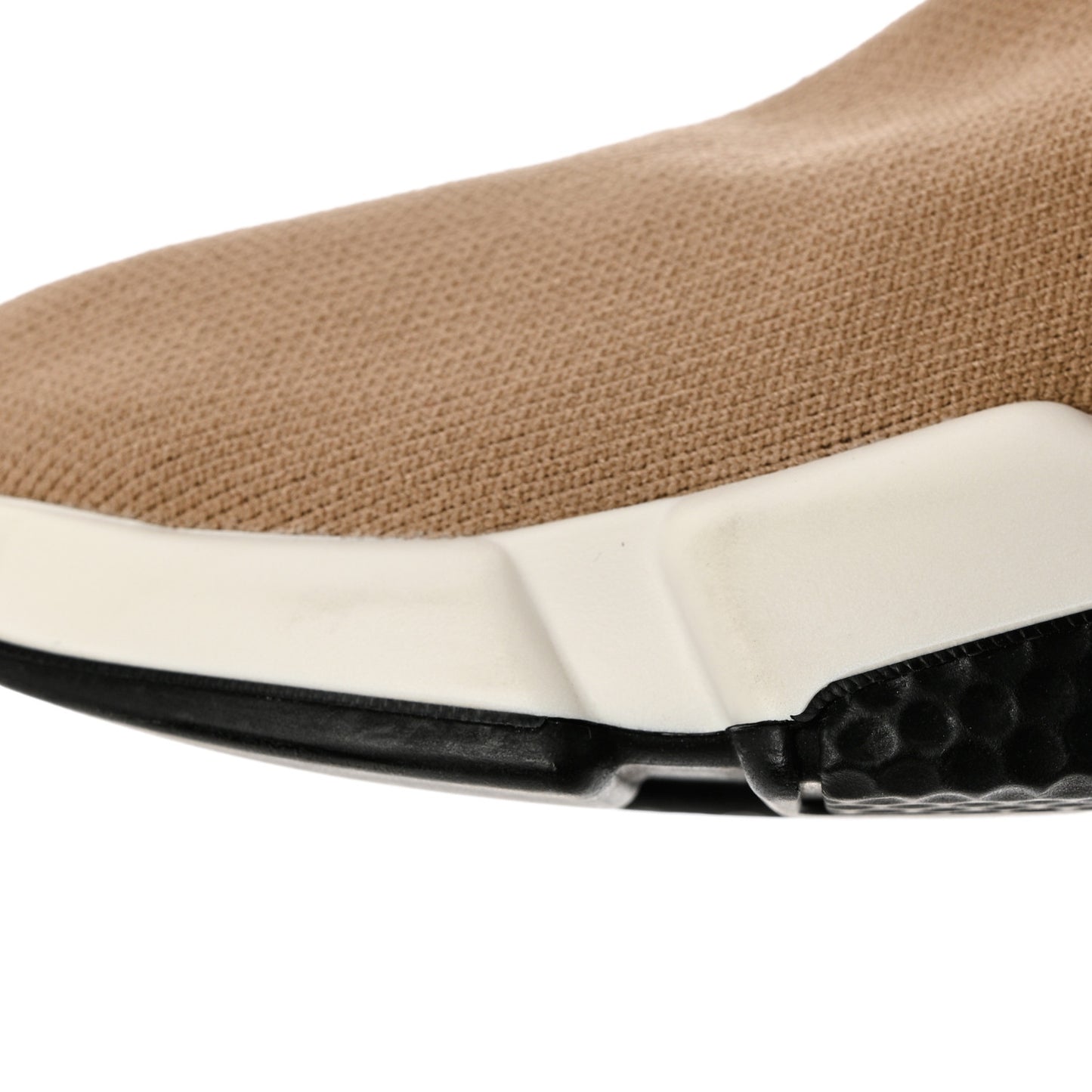 Neoprene Knit Womens Speed Sneakers 36 Beige