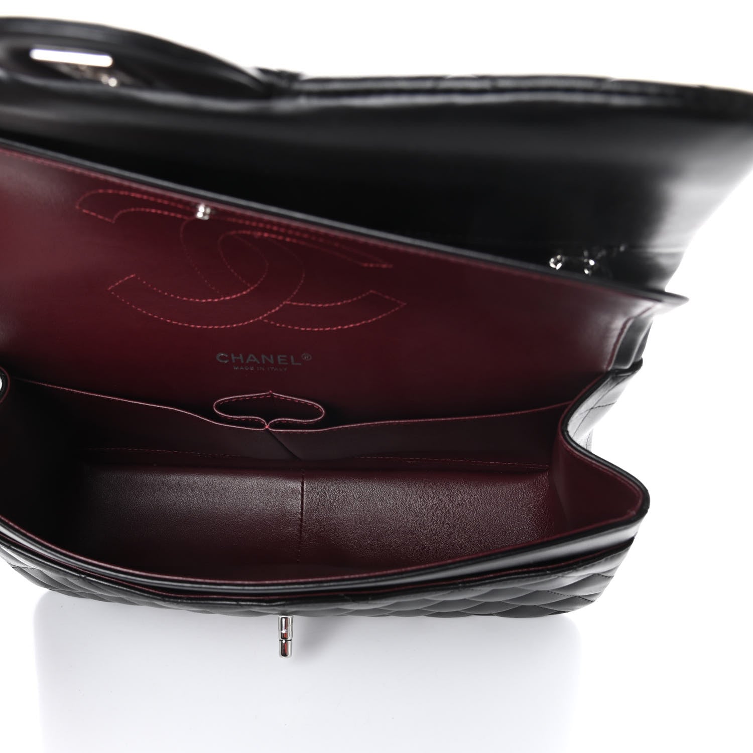 Chanel Lambskin Quilted Jumbo Double Flap Black 5 of 10