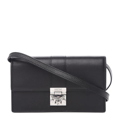 MCM Calfskin Large Karoline Crossbody Wallet Black 1 of 9