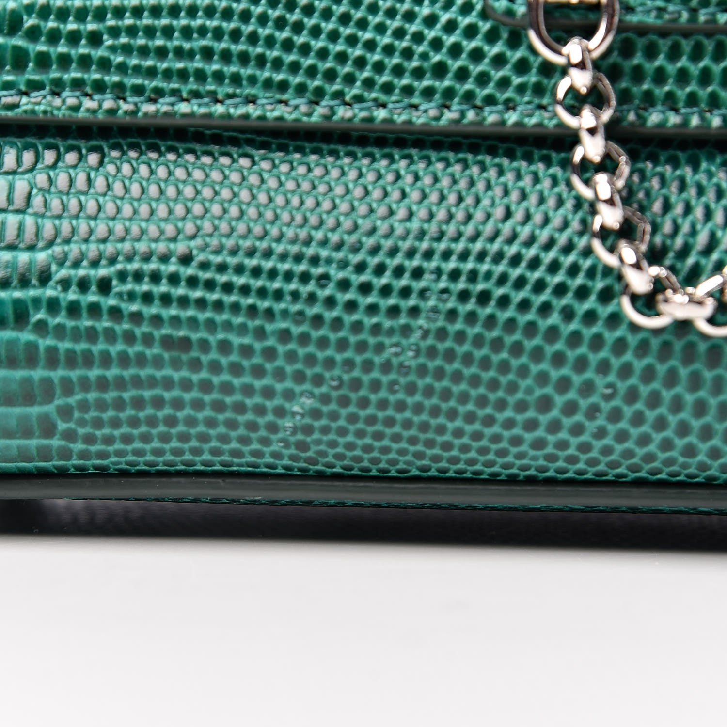 Dolce & Gabbana Lizard Calfskin Embossed Small Monica Top Handle Bag Green 13 of 13