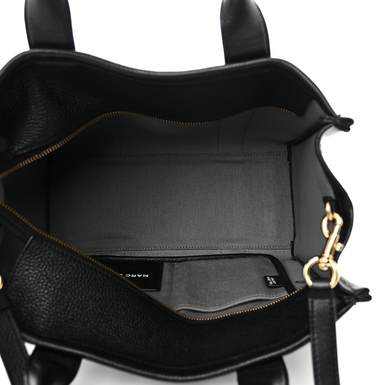 Marc Jacobs Grained Calfskin Medium The Tote Bag Black 5 of 10