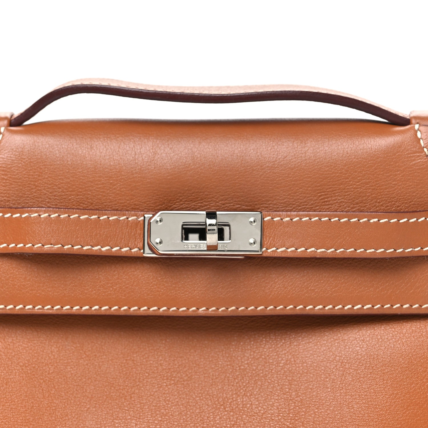Hermes Swift Kelly Pochette Clutch Gold 8 of 10