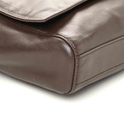 Saint Laurent Smooth Calfskin Suede Medium Reversible Monogram Kate Satchel Military Brown 5 of 15