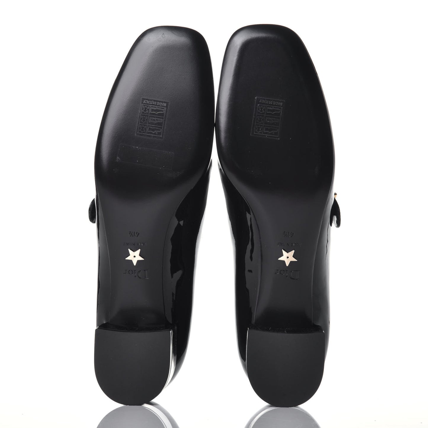 Patent Baby-D Ballet Pumps 41.5 Black