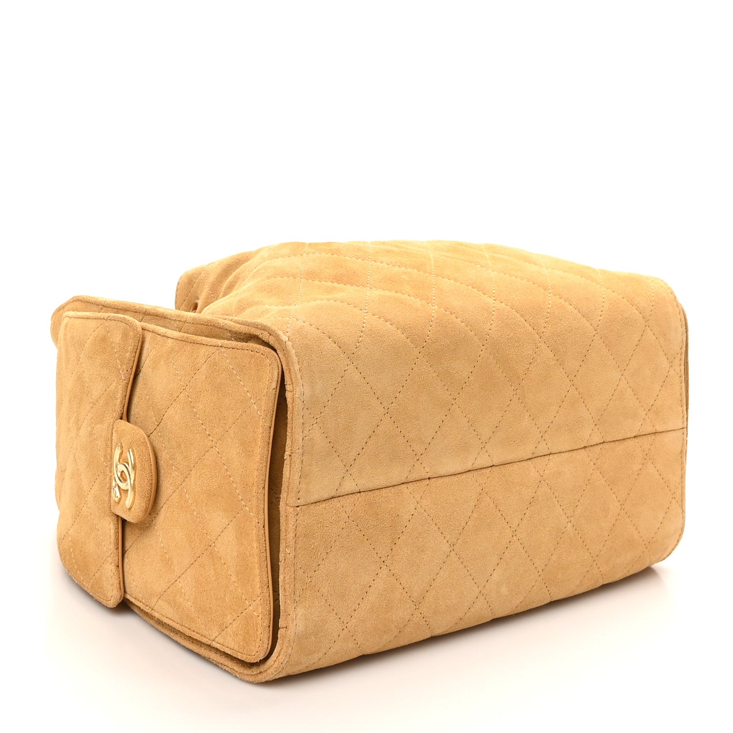 Chanel Suede Quilted Small Chanel 25 Handbag Beige 4 of 10