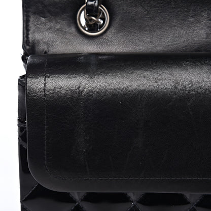 Chanel Patent Quilted Medium Double Flap Black 9 of 17