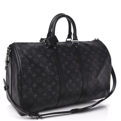 Louis Vuitton Monogram Eclipse Keepall Bandouliere 45 2 of 9