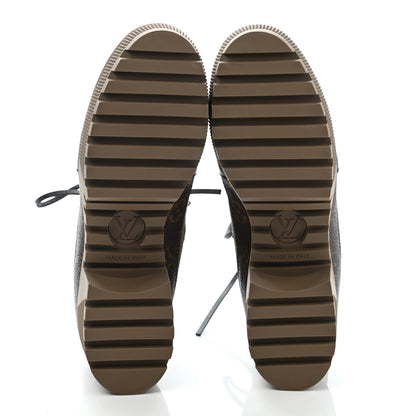 Louis Vuitton Suede Calfskin Monogram Laureate Platform Desert Boots 40 Taupe 5 of 13