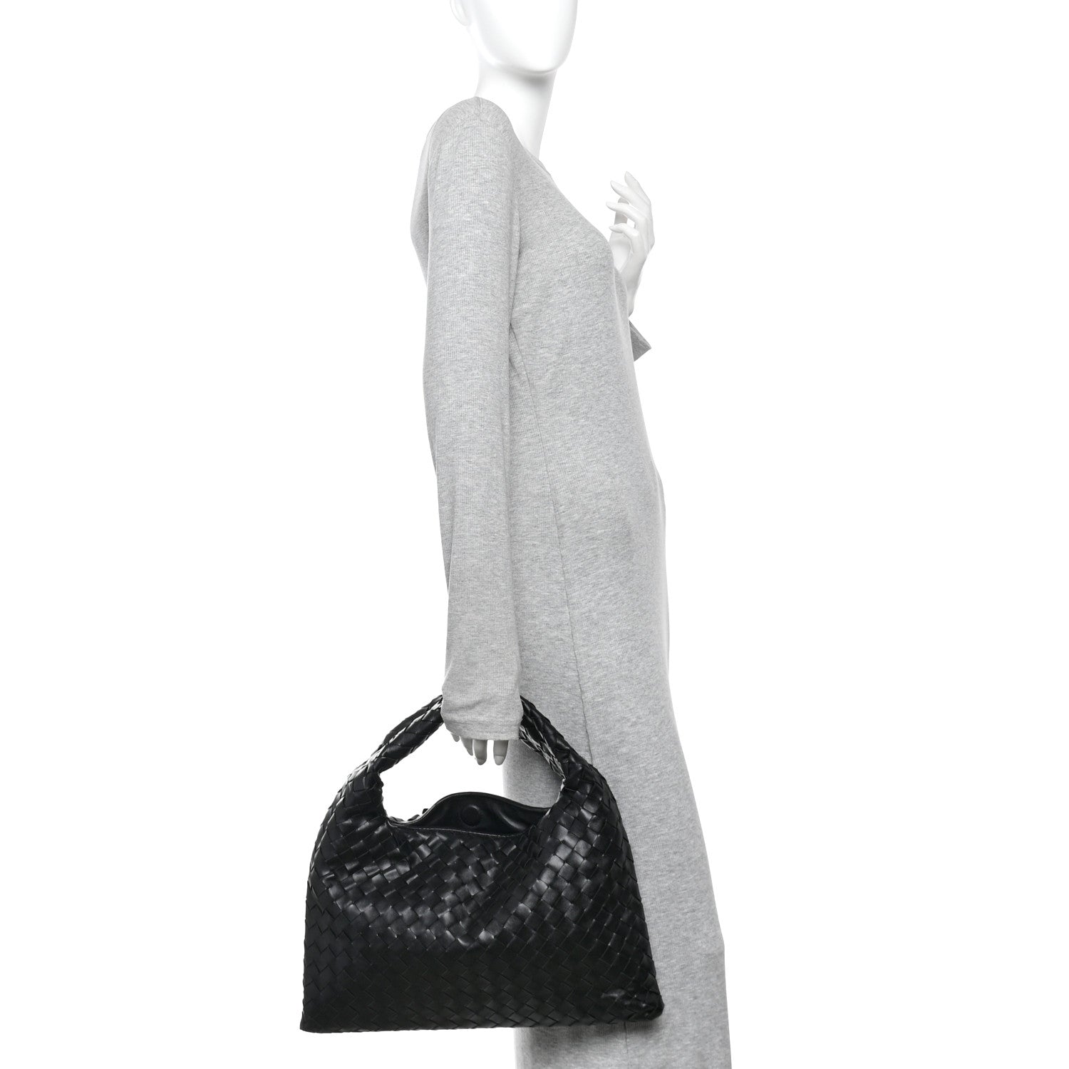 Bottega Veneta Calfskin Intrecciato Small Hop Black 2 of 10