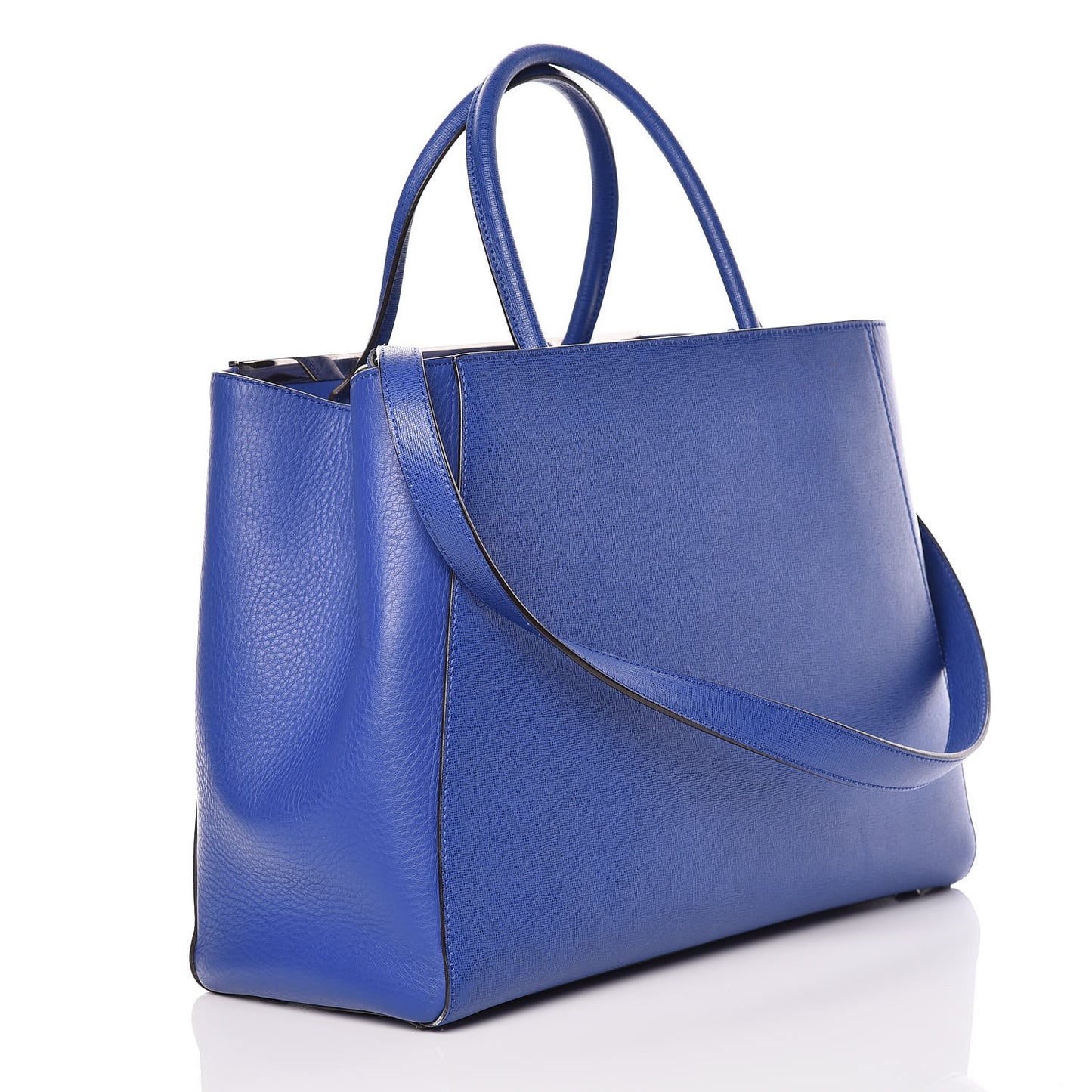 Vitello Elite Medium 2Jours Tote Blue Neon