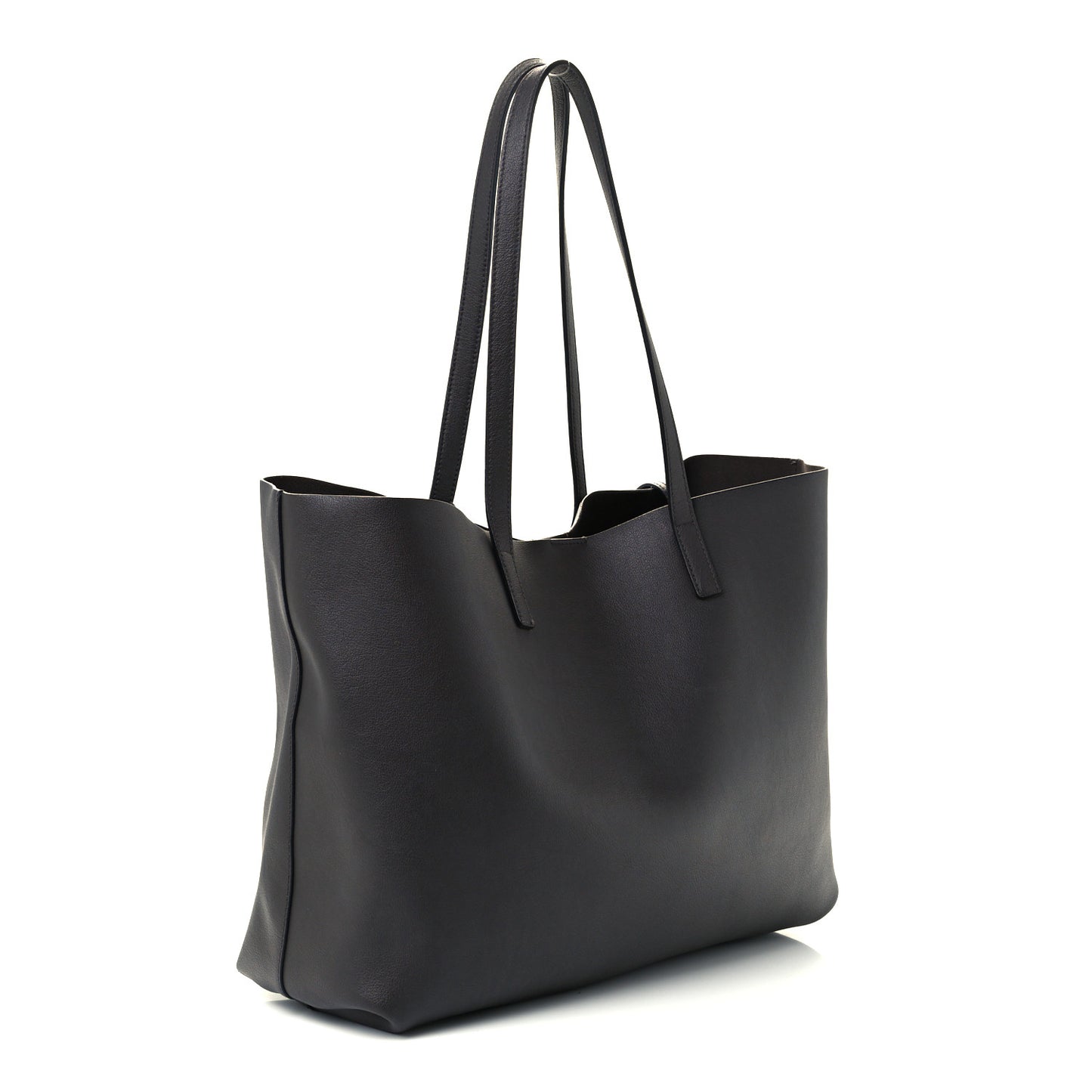 Calfskin Large Shopping Tote Coal