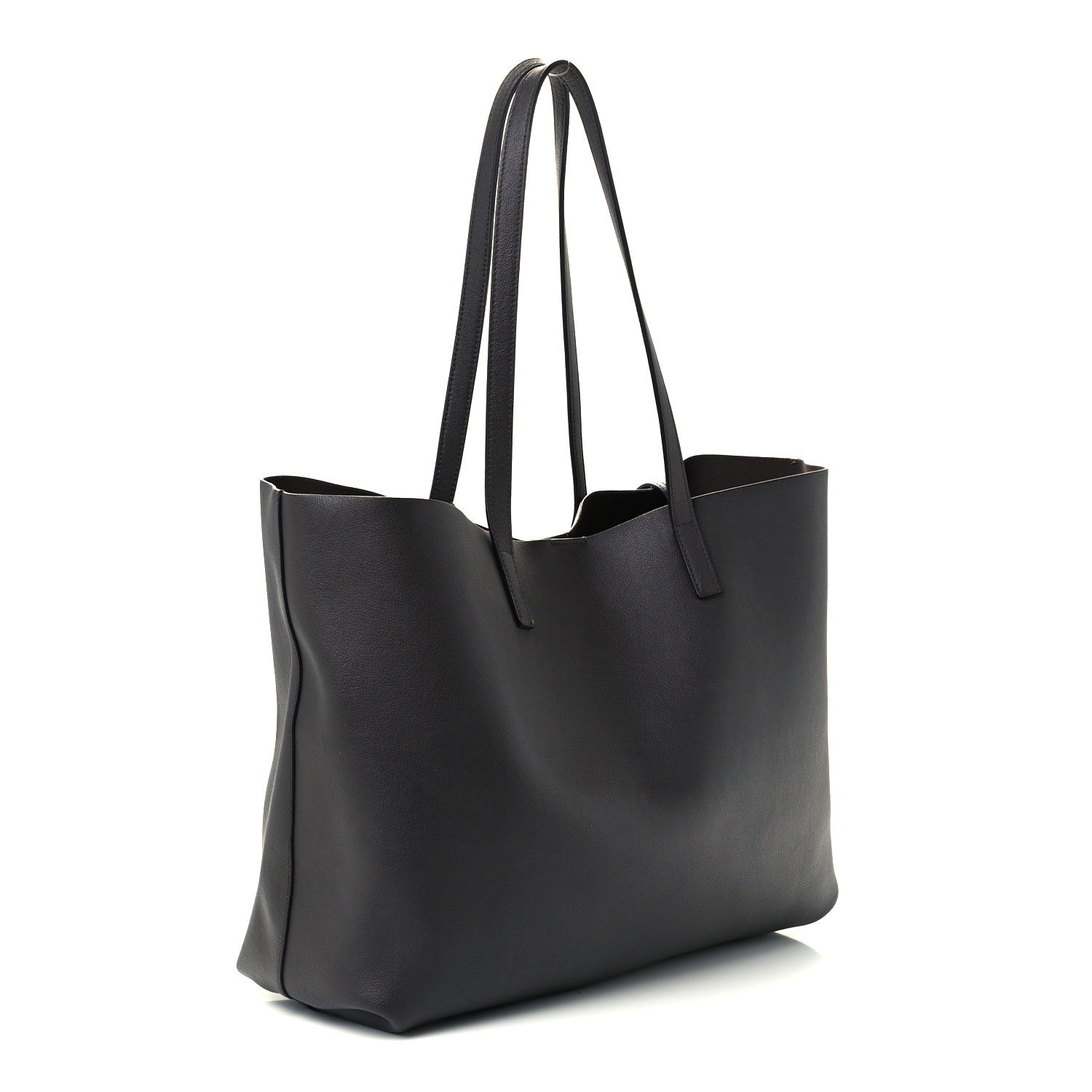 Saint Laurent Calfskin Large Shopping Tote Coal 2 of 10
