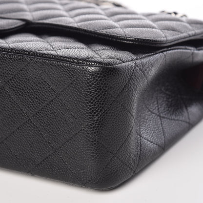 Chanel Caviar Quilted Jumbo Double Flap Black 10 of 12