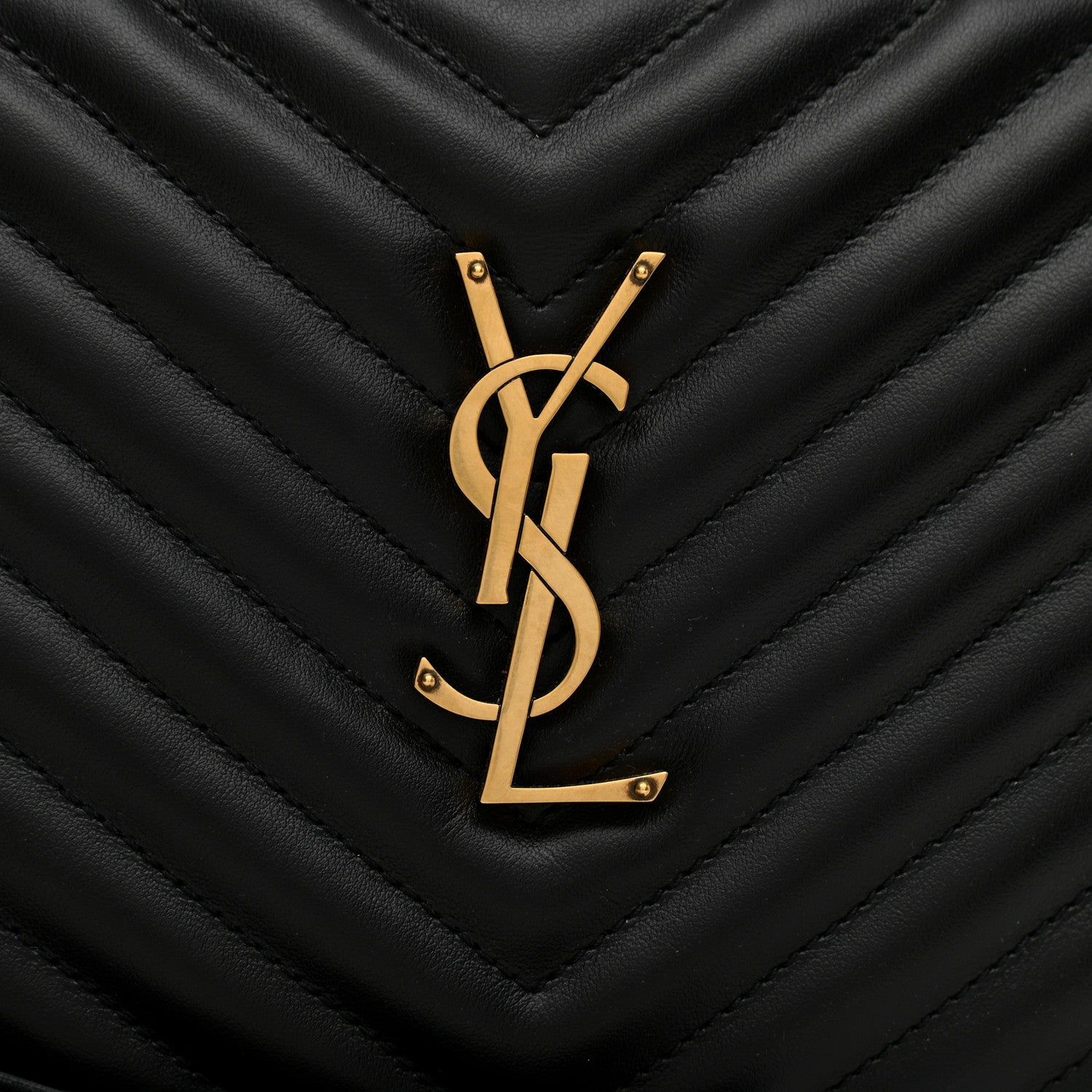 Saint Laurent Calfskin Matelasse Monogram Lou Camera Bag Black 7 of 9