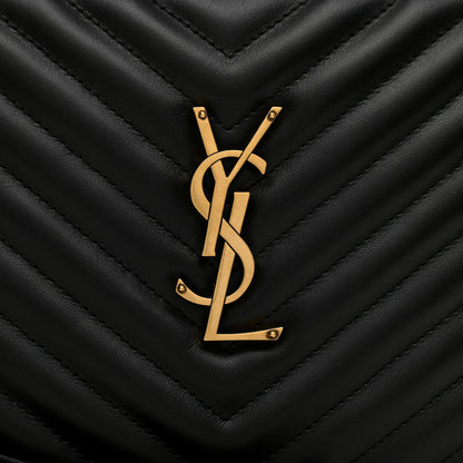 Saint Laurent Calfskin Matelasse Monogram Lou Camera Bag Black 7 of 9