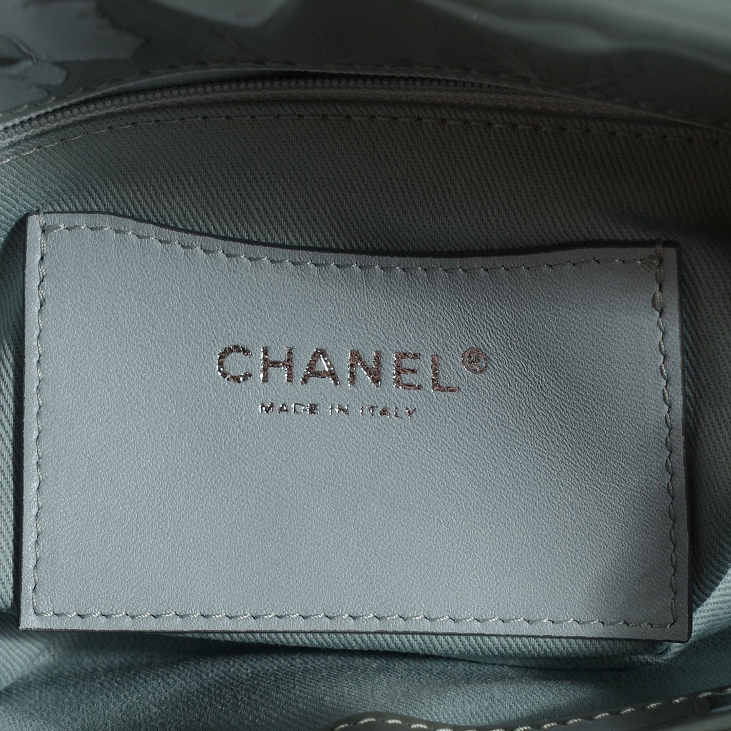 Chanel Patent Quilted Medium Just Mademoiselle Light Khaki 7 of 8