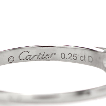 Cartier Platinum Diamond .25ct Solitaire Engagement Ring 47 4 5 of 6