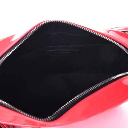 Saint Laurent Patent Calfskin Matelasse Monogram Lou Camera Bag Neon Pink 5 of 8