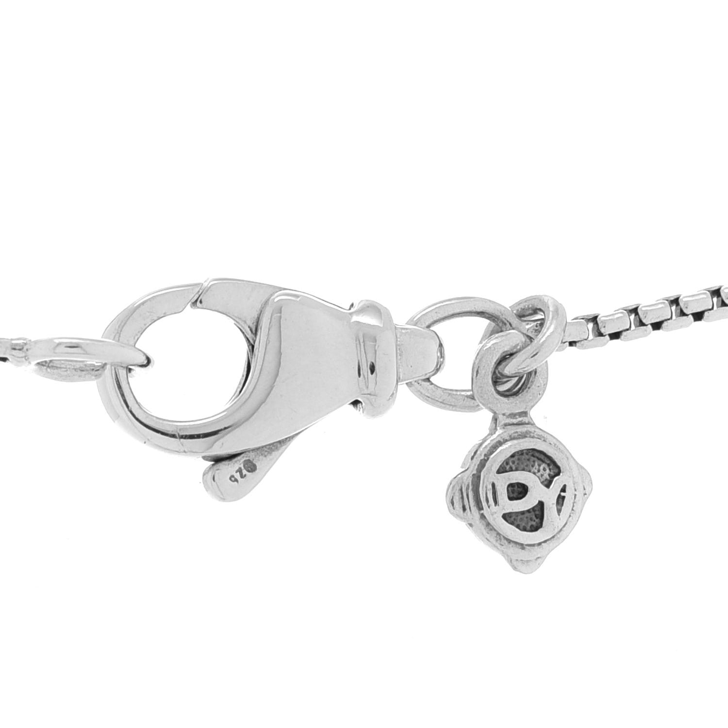 David Yurman Sterling Silver 18K Yellow Gold Open Heart Cable Necklace 5 of 6