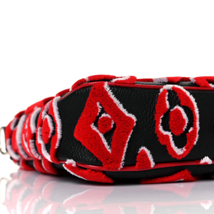 Louis Vuitton X UF Tufted Monogram Pochette Accessories Black Red 6 of 7