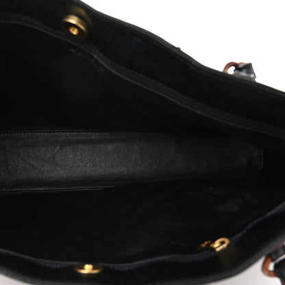 Chanel Caviar Quilted Wood XL Grand Shopping Tote GST Black 5 of 12