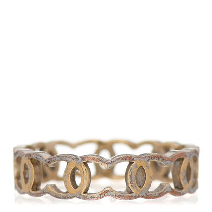 Chanel Metal CC Ring 54 6.75 Gold 3 of 6