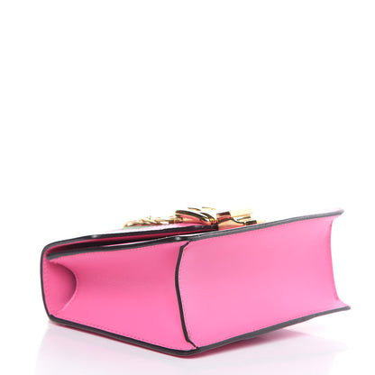 Gucci Vitello Fontanella Web Mini Sylvie Chain Shoulder Bag Pink Tropical Flower 4 of 12