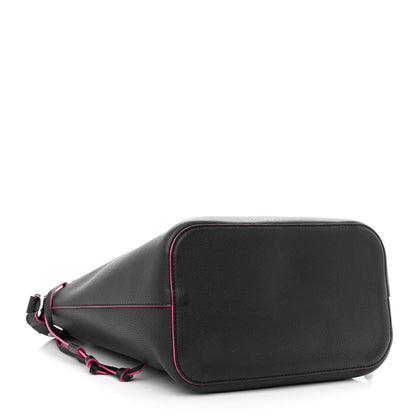 Louis Vuitton Calfskin Lockme Bucket Black 4 of 11