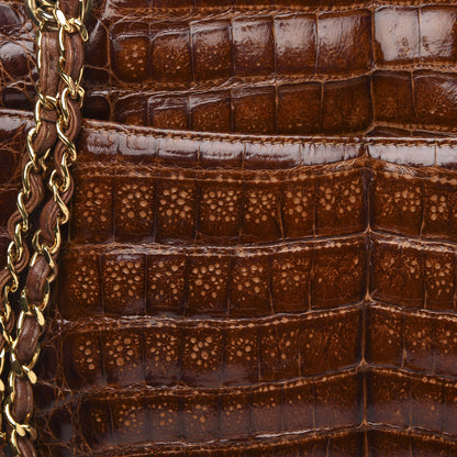Chanel Alligator Tote Brown 11 of 12