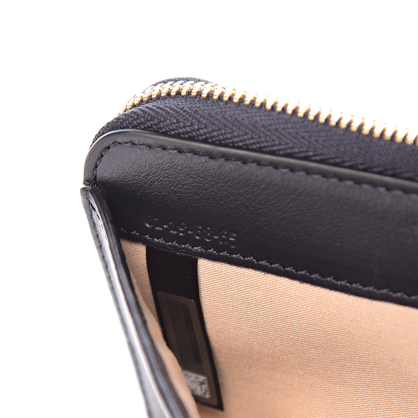 Calfskin Logo Vick Zip Card Case Full Blue