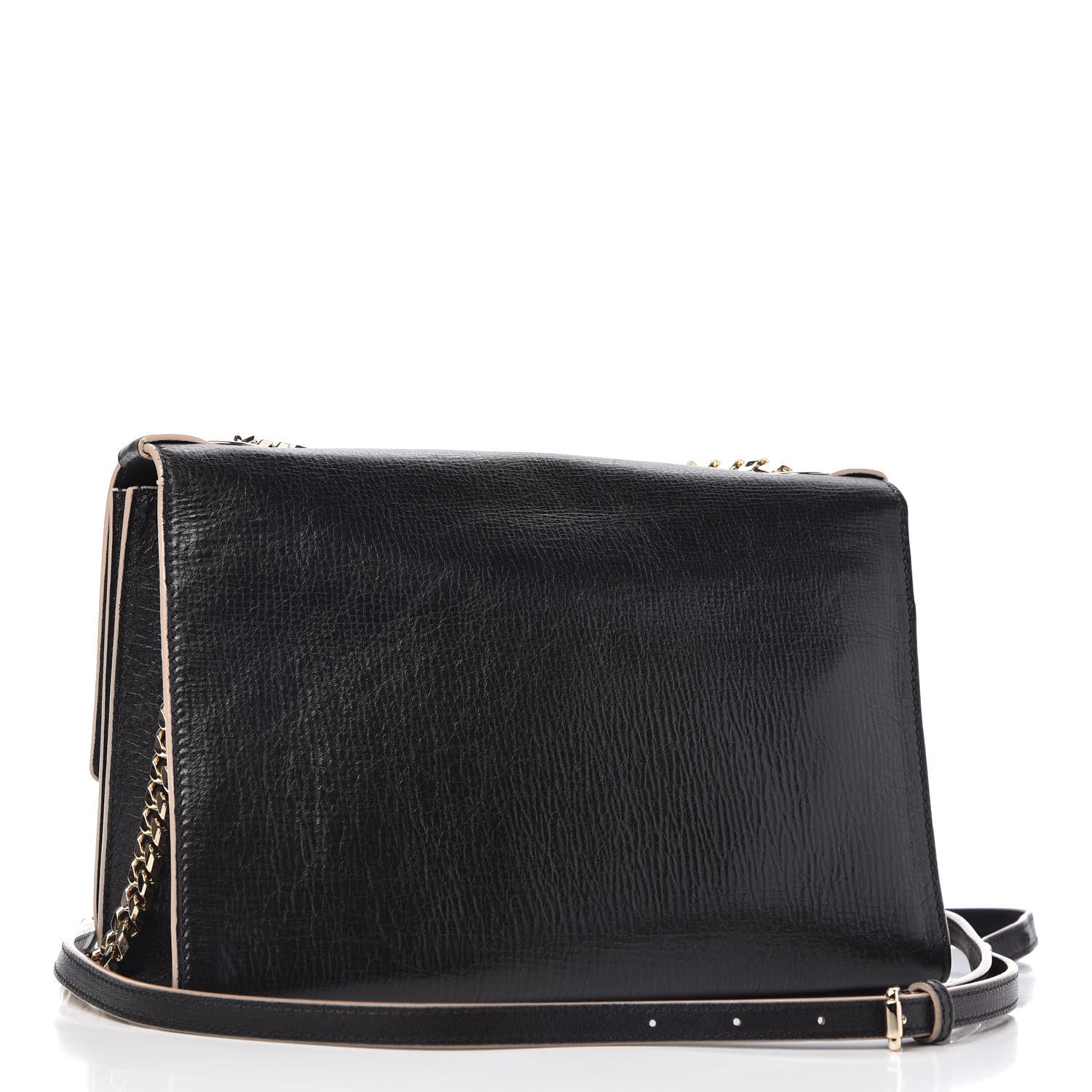 Jimmy Choo Washed Crinkled Calfskin Rebel Crossbody Bag Black 3 of 10