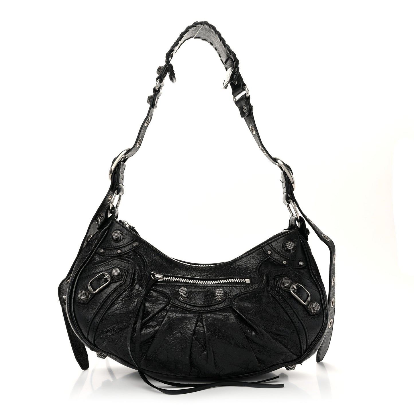 Agneau Arena Small Le Cagole Shoulder Bag Black