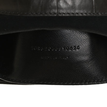 Saint Laurent Calfskin Crocodile Embossed Medium West Hollywood Monogram Fold-Over Dark Brown 7 of 10