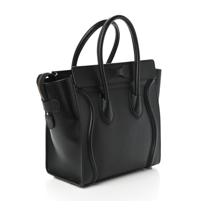 Celine Smooth Calfskin Micro Luggage Black 3 of 9