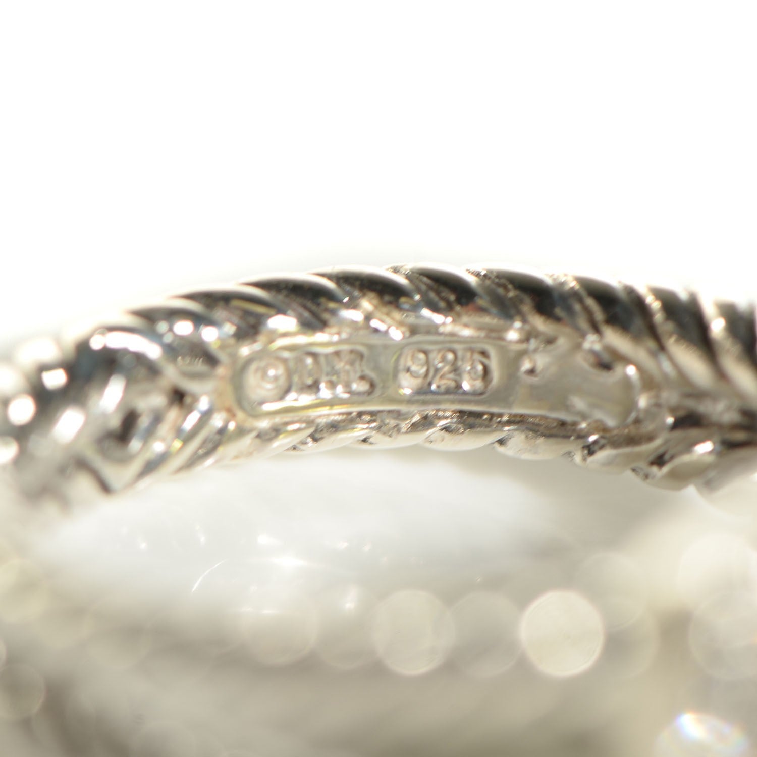 David Yurman Sterling Silver Diamond Peridot 7mm Petite Albion Ring 52 6 4 of 4